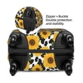 thumbnail image 4 of Daiia Cow Print Sunflower Luggage Cover, Thickened Washable Travel Luggage Covers, Elastic Unique Baggage Covers for 18-20 inch Luggage-Medium, 4 of 9