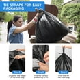 thumbnail image 3 of Treamon 33 Gallon Trash Bags (100 Count), Black Garbage Bags 30-33 Gallon, Heavy Duty Garbage Can Liners Outdoor Indoor with Tying Ropes, 3 of 6