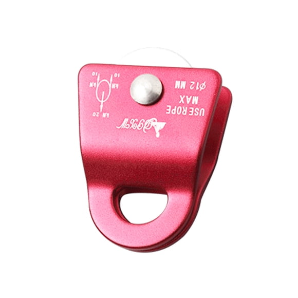 Advancent Polea de escalada al aire libre columpio lateral de roca de aluminio 20KN Hardware poleas de descenso ligeras herramienta de engranaje Escalada Rojo