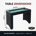 thumbnail image 2 of Hathaway Monte Carlo 4-In-1 Casino Table with Blackjack, Roulette, Craps and Bar Table, Black, Green, 47.75-In W, 2 of 7