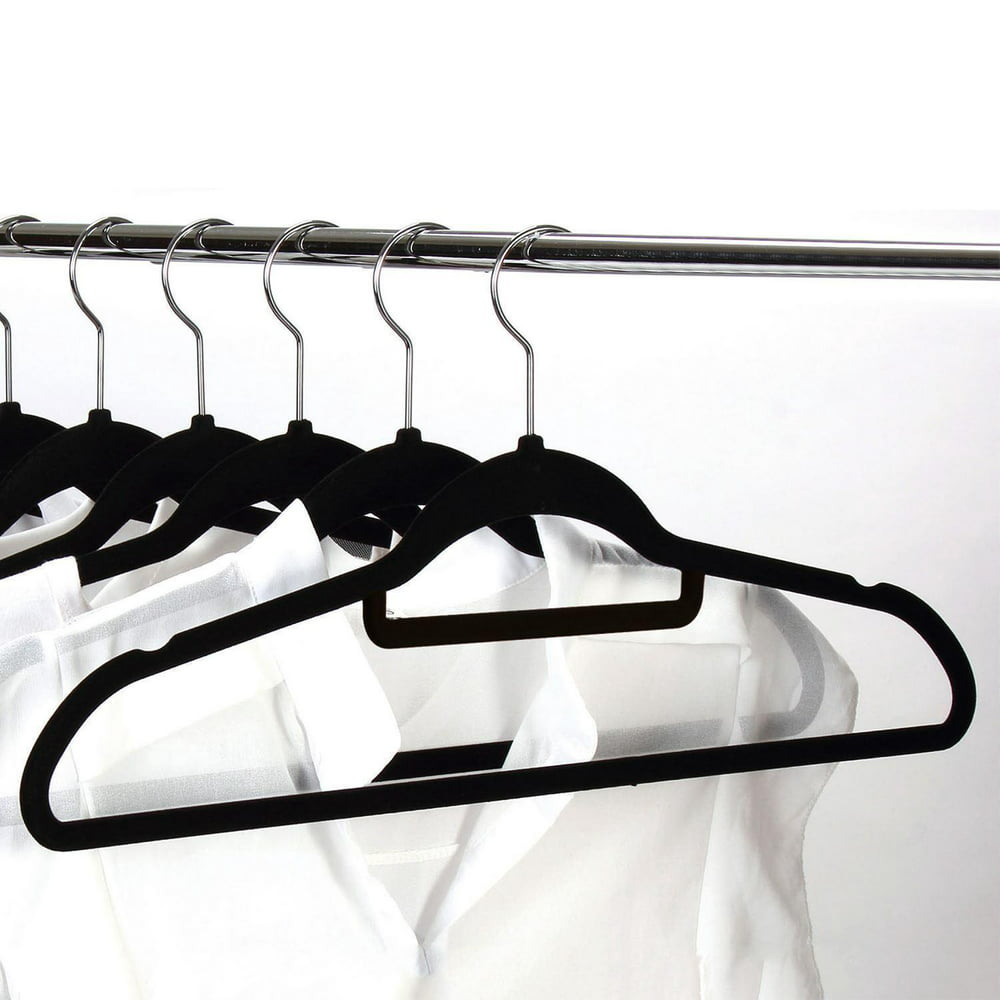 Ktaxon 10 Pack Velvet Clothes Hanger Non Slip Suit Shirt Pants Hangers Black