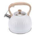 thumbnail image 3 of Bewildely Hervidor de agua 3.5L Calabaza de gran capacidad Caldera de calentamiento de agua de acero inoxidable con mango de nylon anti-escaldado Tapa de Barra de herramientas Blanco Bewildely HA026578-01, 3 of 6
