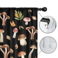 thumbnail image 4 of Blackout Kids Curtains,Brown Mushroom Leaf Black Pattern Childrens Insulated Curtains Set Of 2,Bedroom Essentials,Toddler Room Decor 42"x54", 4 of 5