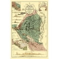 thumbnail image 3 of Dupuy 17x24 Black Modern Framed Museum Art Print Titled - Central America Nicaragua Canal Topographic, 3 of 5