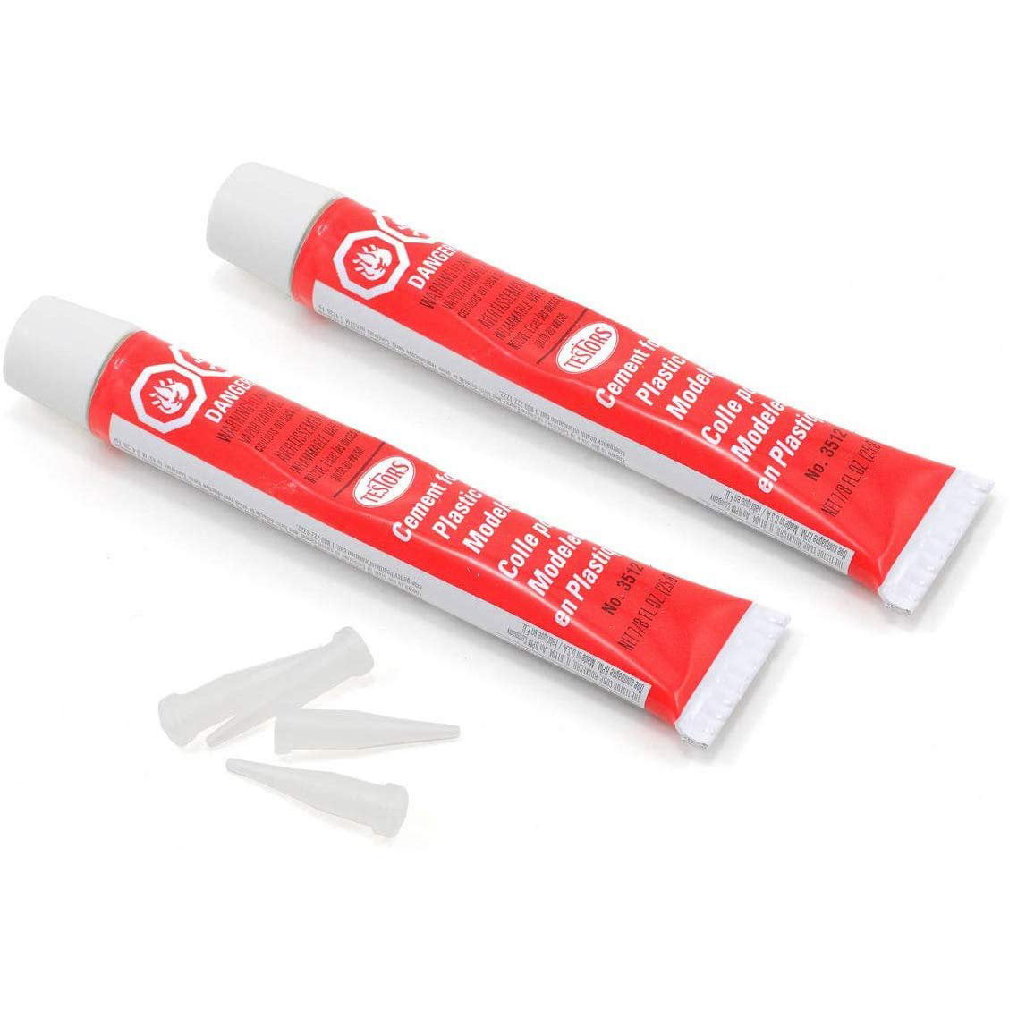 Testors Cement Plastic Model Glue Adhesive 2-Pack, 6 Fine Detail Miniatures  Paint Brushes