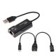thumbnail image 1 of Cable USB 2.0 a Lan y micropuerto doble hembra negro, 1 of 8