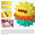 thumbnail image 2 of Pet Dog Teething Stick Squeaking And Leaking Ball Toy Yellow, 2 of 7