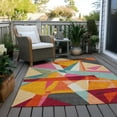 thumbnail image 6 of Addison Rugs Chantille Indoor/Outdoor Transitional Geometric Orange Washable Rectangle Rug, 10' x 14', 6 of 6