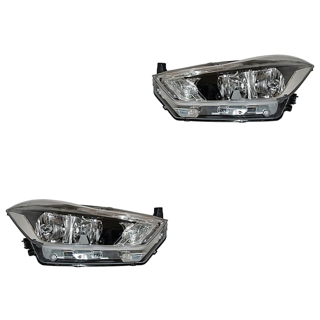 Par de Faros Kicks 2017 A 2020 Nissan C/leds TYC .