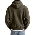 thumbnail image 5 of Havenx Distressed Washed Hoodies Pullover for Men Long Sleeve Hoodies with Pockets Hooded Sweatshirt Basic Comfy Casual Fall Winter Fashion Clothes,Camouflage Green M, 5 of 6