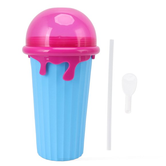 Taza de batidos congelados Gel de sílice PP DIY Ayuno casero Enfriamiento Taza exprimidora congelada para regalo de verano Azul