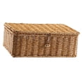 thumbnail image 3 of Cesta de almacenamiento con tapa, decorativa, rectangular, práctica organizadora para el hogar. Longitud 31 cm, 3 of 9