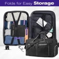 thumbnail image 5 of Fosmon 65L Large Duffle Bag for Travel , 24" Foldable Carry On Travel Bag With Shoe Compartment, Adjustable Shoulder Strap and Padded Handle for Gym Weekender Women and Men , Black, 5 of 6