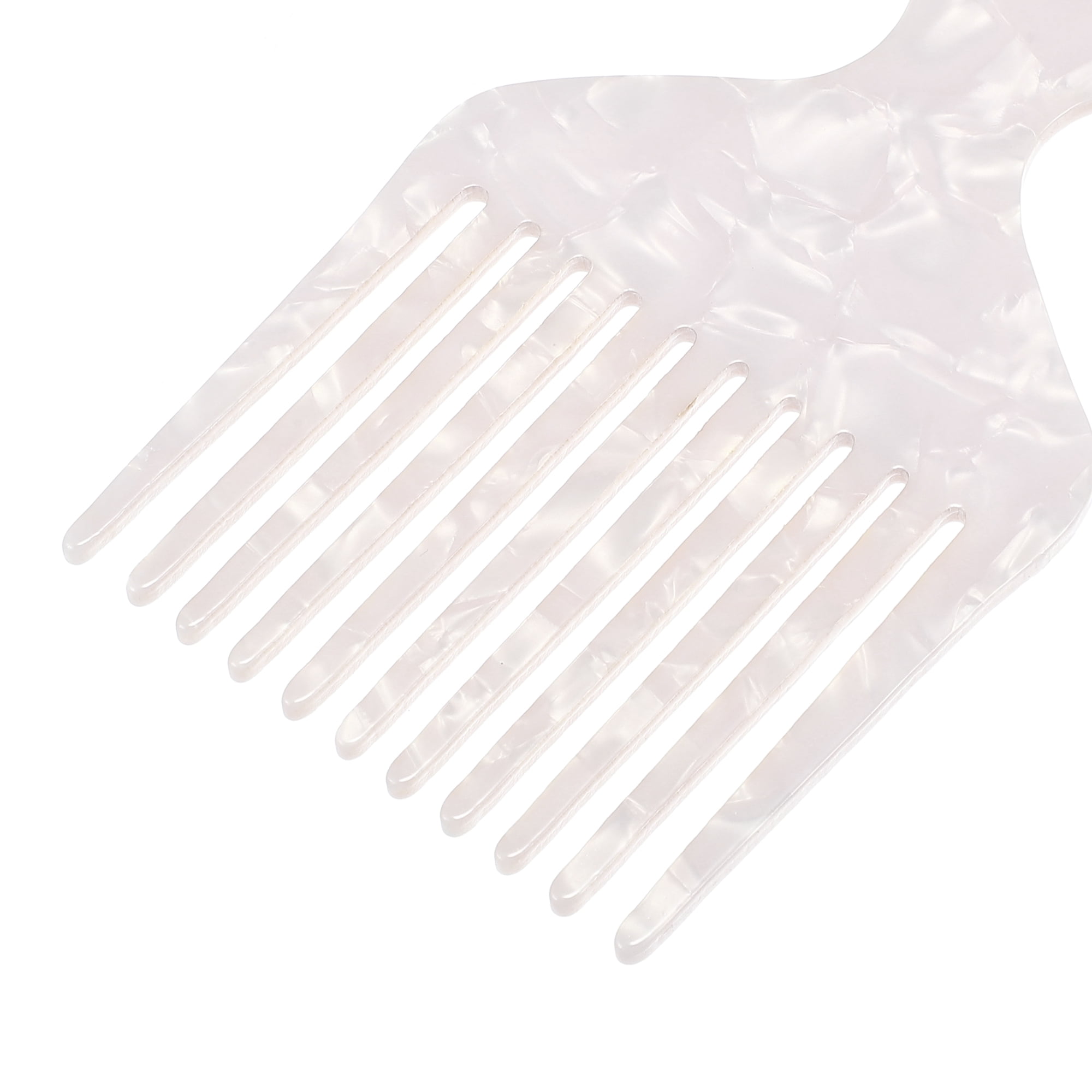 Unique Bargains Wide Tooth Hair Pick Comb Hair Styling Tool for Men Women White 4.8 Inch