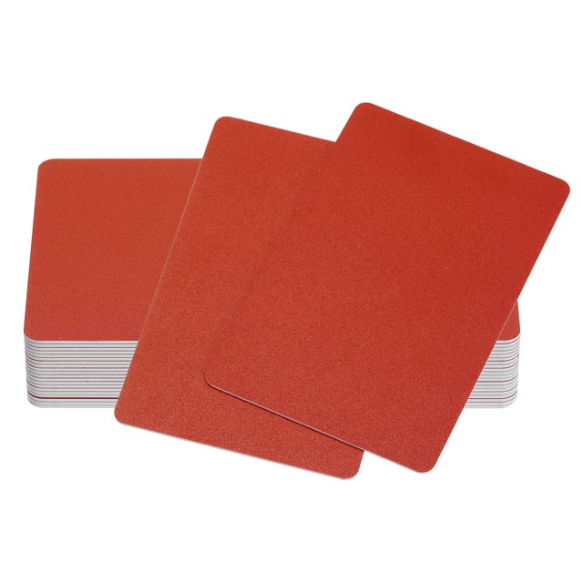 Uxcell 20Pcs Inkjet ID Cards, 30Mil Frosted Blank Inkjet Printable Cards Graphic Quality Waterproof Double Side Printing Cards for Inkjet Printers Badge Business Card, Red
