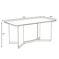 thumbnail image 7 of LeisureMod Oryn Mid-Century Modern Rectangular Dining Table with Sintered Stone Top for Dining Room and Kitchen (White Grey), 7 of 7