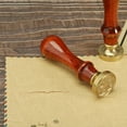 thumbnail image 5 of Uxcell Alphabet X Wooden Handle Removable Brass Head Classic Letter Wax Seal Stamp, 5 of 5