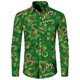 thumbnail image 3 of Camisas para hombre 2024 Camisa navideña de manga larga Casual de moda para hombre Camisas para fiesta de año nuevo para hombre Camisa estampada 3D de muñeco de nieve navideño, 3 of 5