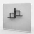 thumbnail image 6 of Ada Home Decor Furniture 33.86" 2 Tier Anthracite Webb Modern Wall Shelf, 6 of 7
