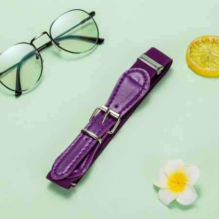 

SYNPOS Kids Toddler Belt Elastic Stretch Adjustable Belt for Boys and Girls with Silver Square Buckle