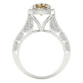 thumbnail image 4 of 2.7ct round cut yellow moissanite 14k white gold halo Bridal Wedding Engagement Promise Anniversary Ring for Women size 8, 4 of 7