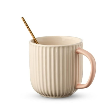 

Nordic Style Vintage Style Ceramic Coffee Mug (BEIGE WITH HANDLE)
