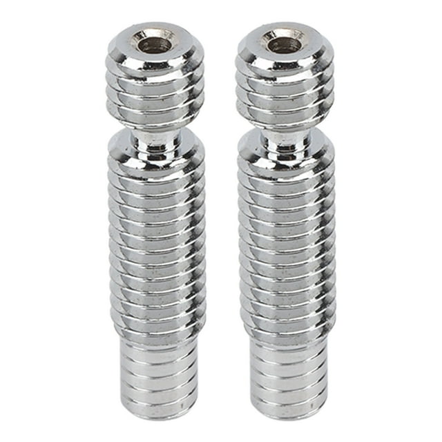 2Pcs All Metal Hotend Throat Tube High Accuracy Slick Inner Hot End Throat Tubing for 3D Printer Short Range Thread Type
