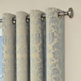 thumbnail image 6 of Eclipse Nadya Floral Room Darkening Grommet Top Single Window Curtain Panel, Smokey Blue, 52 x 63, 6 of 7