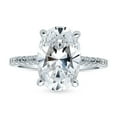 thumbnail image 2 of BERRICLE Sterling Silver Solitaire Wedding Engagement Rings 5.5 Carat Oval Cut Cubic Zirconia CZ Statement Cocktail Ring for Women, Rhodium Plated Size 5, 2 of 10