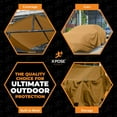 thumbnail image 6 of Xpose Safety Canvas Tarp - 10oz Tan Poly Canvas Tarps Heavy Duty Water Resistant with Brass Grommets- Multipurpose Outdoor Tarpaulin for Camping, Canopy, Trailer, Equipment Cover 6' x 8', 6 of 8