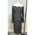 thumbnail image 5 of Black Polka Dot Dress with Ruffled Collar (S, Black), 5 of 6