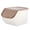 Coffee Small, variant on 1 Pc Airtight Food Storage Container with Flip Lid, Large Capacity Rice Storage Container, Multipurpose Kitchen Pantry Storage Bin for Rice, Cereal, Flour, Snacks, 9.84x8.86x7.4 Inch, Coffee Large