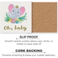 thumbnail image 6 of GZHJMY Square Drink Coasters, 4 Pcs Head of Grey Elephant in Flowers Absorbent Ceramic Coffee Coasters for Drinks with Cork Base Housewarming Gift for Home Decor, 6 of 6