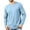 #01Light Blue, variant on Atkumj Mens T Shirts Crewneck with Chest Pockets Versatile Solid Color Full T Shirts Casual Mens 3/4 Length Sleeve Tops S