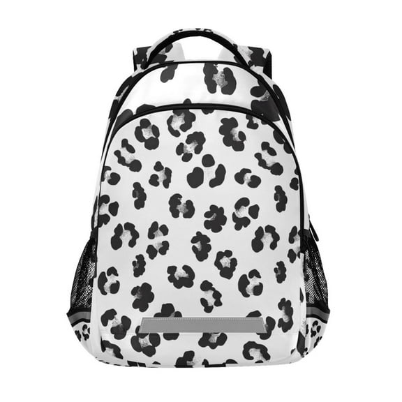 ALAZA Leopard Pattern White Backpack Elementary School Bag Bookbag Travel Rucksack