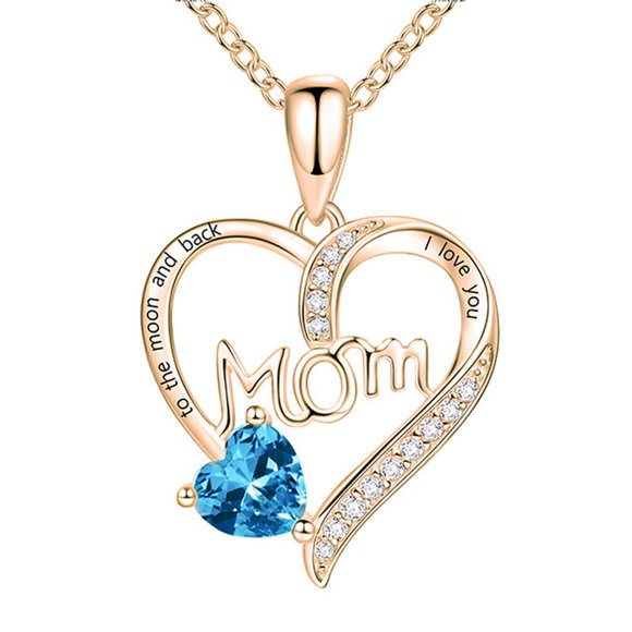 Janrevotw Women'S Necklace Mother Grandma Mother'S Day Gift Stainless Steel Heart Necklace Pendant I Love Mom Necklace Birthday