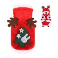 thumbnail image 3 of Christmas Pet Costume for Small Medium Dogs and Cats, Holiday Hoodie Outfit with 3D Print, Adjustable Drawstring, Stretch Fabric Party Dress Up, Multiple Sizes, Easy On and Off, 3 of 7