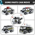 thumbnail image 6 of Zacro Carrier Truck Transport Car , 7-in-1 Police Truck Toy Vehicle Set with 4 Toy Cars & 1 Helicopter, Friction Powered Car Toys for Toddlers Kids  2 3 4 5 Years Old, 6 of 10
