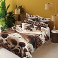 thumbnail image 2 of Ambesonne Lake Fitted & Top Sheet Set with Sham, Brownish Snowy Mountain Scene, Pale Redwood Eggshell, 2 of 5