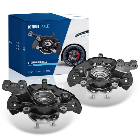 Detroit Axle - FWD 2.4L Front Steering Knuckles & Wheel Hub Bearings Replacement for 2009-2013 Toyota Matrix - 2pc Set