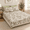 Beige/Green Leaves-King, variant on Home 6-piece Elegant Bed Sheet Set - King Rose Fldesign