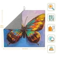 thumbnail image 3 of Naloa Oil Painting Beautiful Butterfly Dish Drying Mat for Kitchen Counter, Heat Resistant Drainer Mats, Absorbent Draining Mat,Dish Rack Pad,16"x18", 3 of 8