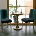 thumbnail image 3 of Chair Covers Ombre Black Teal Dining Chair Slipcovers Gradient Color Turquoise Stretch Removable Chair Seat Protector Party Decoration Set of 8, 3 of 6