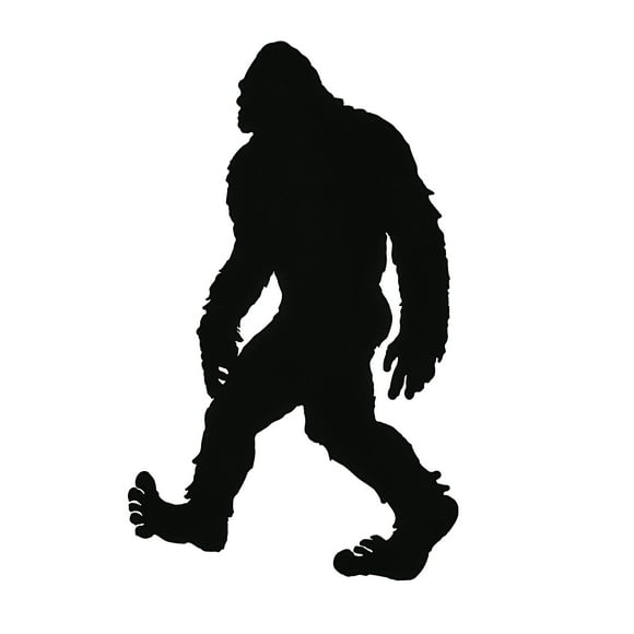 24-Inch Black Metal Cutout Bigfoot Silhouette Wall Hanging - Easy To Hang - Intriguing Yeti Sasquatch Decorative Art for a Touch of Woodland Enchantment
