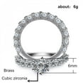thumbnail image 5 of LINXIQIN 2pcs His and Hers Wedding Ring Sets Couples Engagement Rings Women and Men 925 Sterling Silver AAA Cubic Zirconia Accessories Fashion, 5 of 8