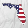 thumbnail image 2 of Florida American Flag T-Shirt | Patriotic American White Tee Gift, 2 of 5