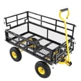 thumbnail image 3 of LiviNest Heavy Duty Garden Cart: 600lbs Capacity Utility Wagon - Haul Firewood & Yard Debris in One Trip - All-Terrain Tires for Grass & Uneven Ground - Homeowners & Gardeners, 3 of 6