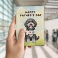thumbnail image 4 of Cute Portuguese Water Dog Loves Dad Happy Father's Day Travel Passport Wallet PWD Portie Fishing Dog Lover PU Leather Passport Holder Cover - 12008, 4 of 5