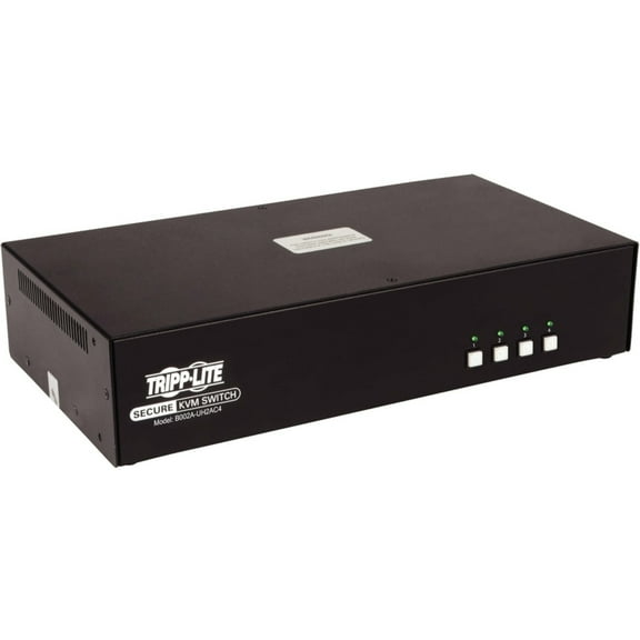 Tripp Lite by Eaton 4-Port Dual-Monitor Secure KVM Switch, HDMI, 4K, NIAP PP3.0, Audio, CAC, TAA - 4 Computer(s) - 1 Local User(s) - 3840 x 2160 - 11 x USB - 10 x HDMI - TAA Compliant