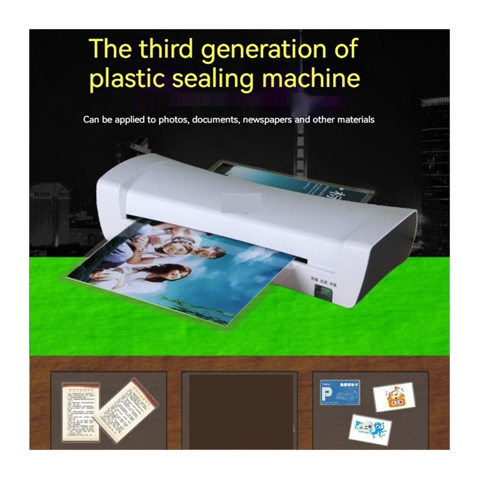 A4 Hot And Cold Laminating Machine Document Photo Paper Cards Picture Painting Laminator For Home Office ,Easy Operation
